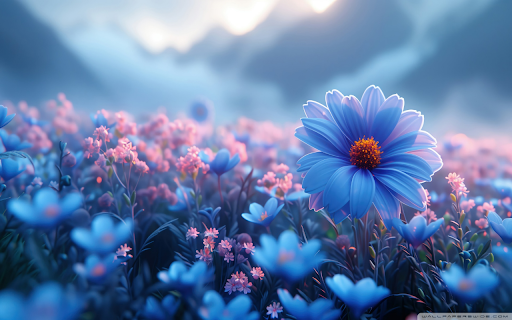 Enchanting Dreamscape in a Misty Floral Meadow Preview 1