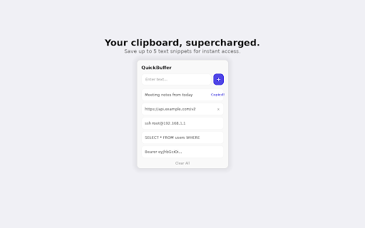 QuickBuffer screenshot 1