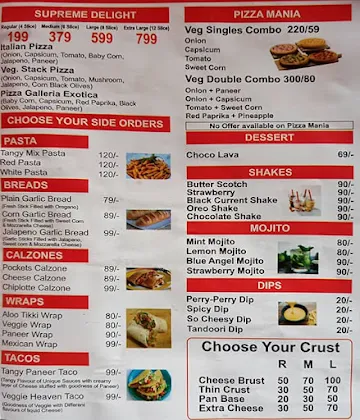 Pizza Galleria menu 