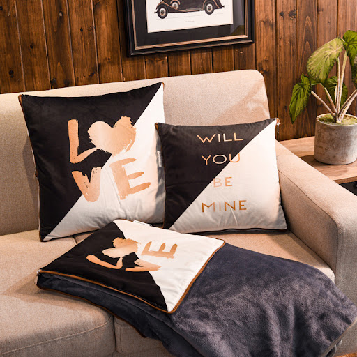 Title 6, Pillow Quilt Dual-purpose Coral Fleece Cushion,...