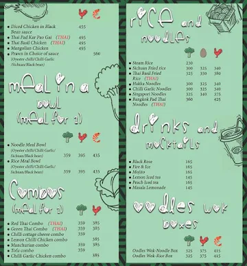 Oodles Noodles menu 