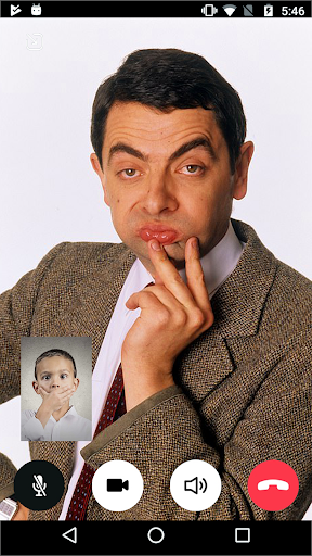 Screenshot Video call Mr Bean prank