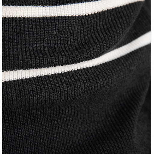 Title 7, V-neck Striped Knit Cardigan Fashion Sweater Ja...