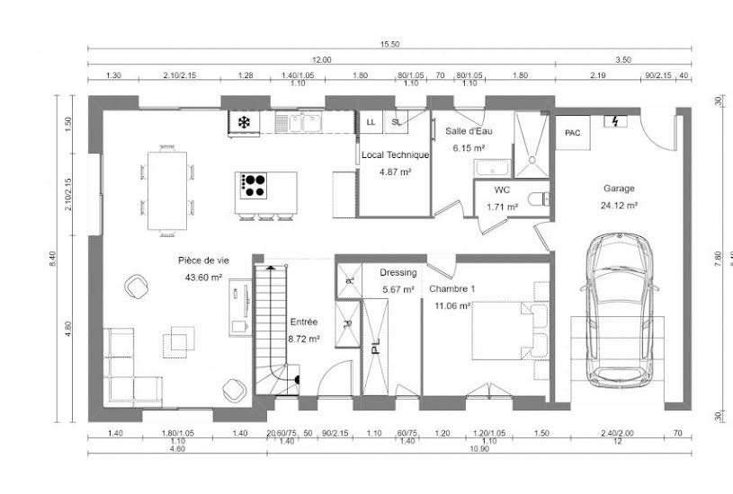  Vente Terrain + Maison - Terrain : 2 100m² - Maison : 130m² à Foucarmont (76340) 