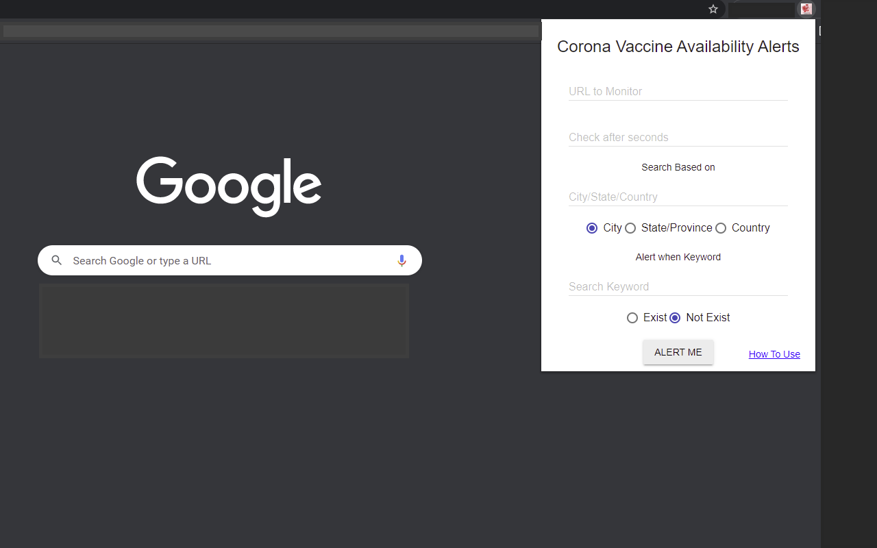 Corona Vaccine Availability Alerts Preview image 0