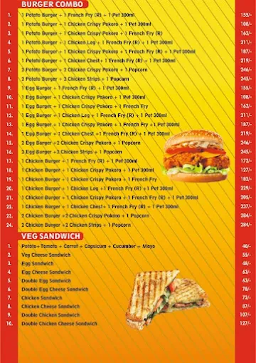 A H Fast Food Centre menu 