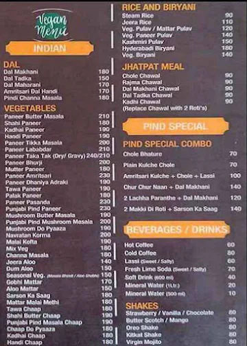 Taste Of India menu 