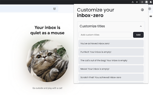 Inbox Zero Cats for Gmail