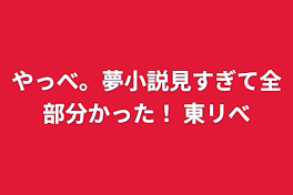 やっべ。夢小説見すぎて全部分かった！ 東リべ