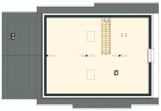 Royan VI DCB89e - Rzut strychu - 30,87 m2