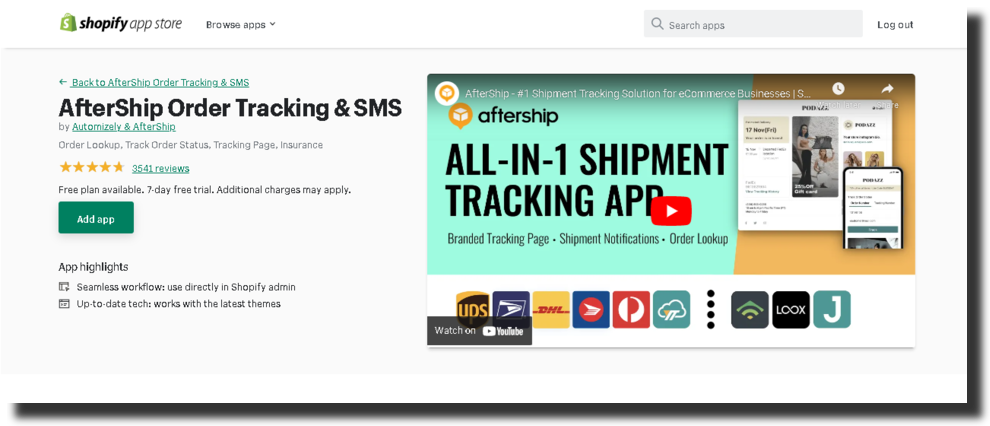 aftership shopify