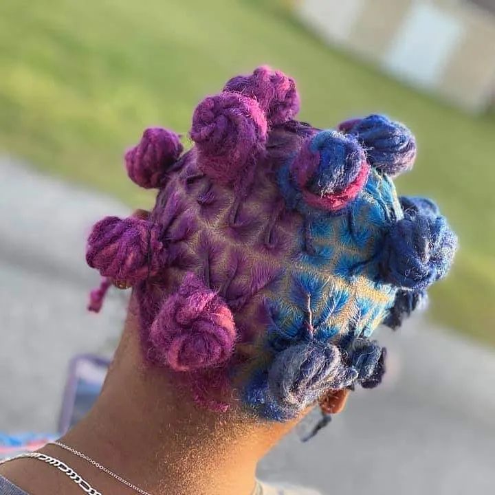 2. Multi-dyed Bantu Knots