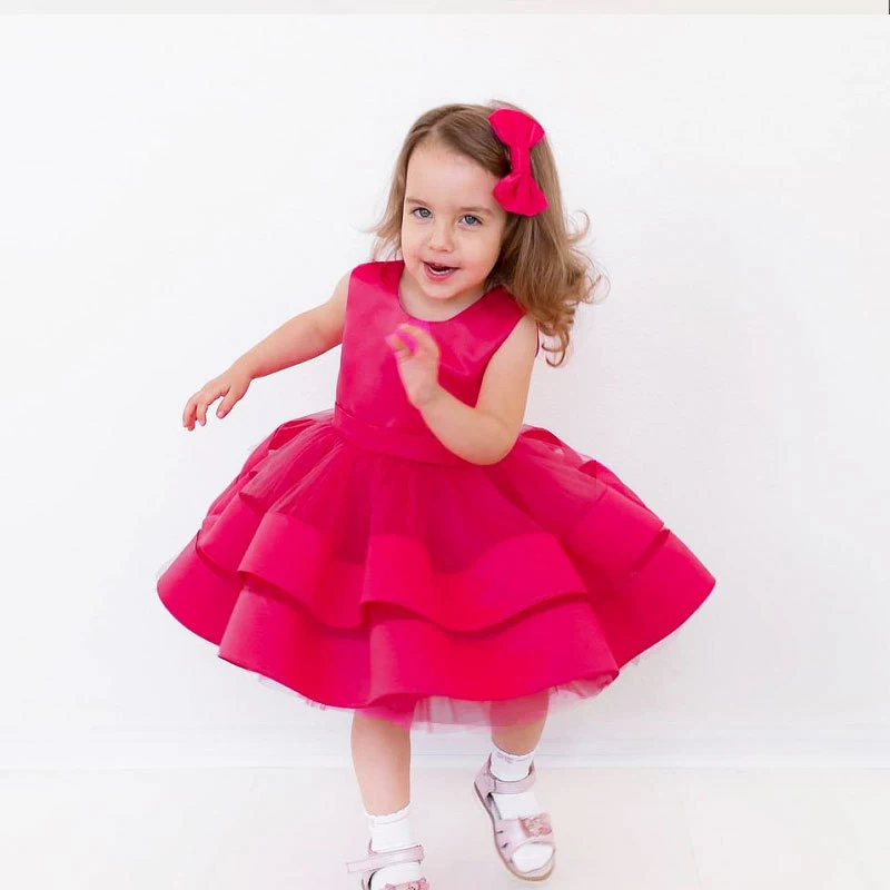 Robe Bouffante Anniversaire Pleine Lune pour Fille 1 An Tenue de Fête Mémorable et Confortable Idéale pour les Photos Douce et Élégante
