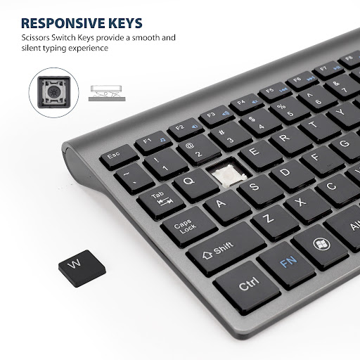 Title 4, Wireless Keyboard USB Mini Silent Laptop Ultra-...
