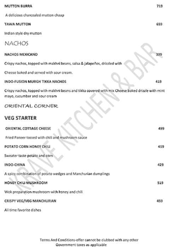 Krave Kitchen And Bar menu 