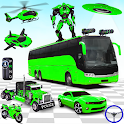 Police Bus Robot Car Game 3d