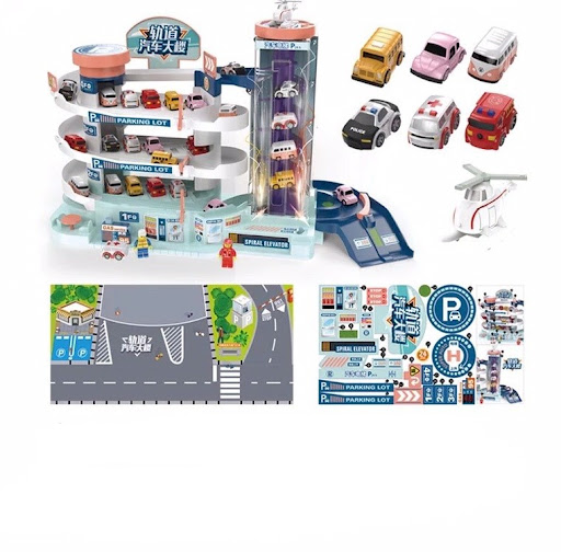 Title 2, Parking Lot Rail Car Adventure Simulation Toy