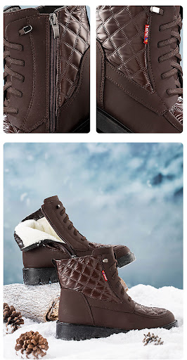 Title 5, Slip-on Waterproof Short Snow Boots Warm Plus S...