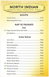 Sagar Ratna - North Indian menu 3