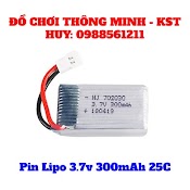 Pin Li - Po 3.7V - 1S 300Mah 25C Và Dây Sạc Usb