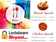 Lockdown Biryani menu 1