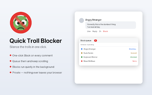 Quick Troll Blocker screenshot 1