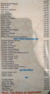 The Punjabi Restaurant menu 7