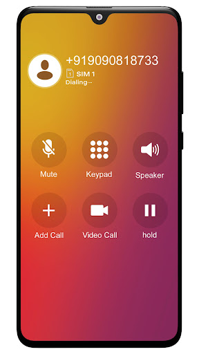 Screenshot iCall Screen: iOS Phone Dialer