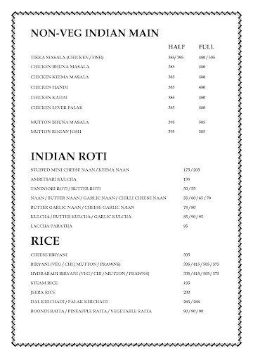 Aarohi 44 The Restrobar menu 