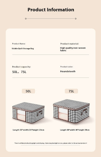 Title 5, Houndstooth Visual Buggy Bag Clothing Quilt Sto...