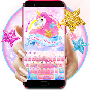 Download Glitter unicorn girl keyboard For PC Windows and Mac