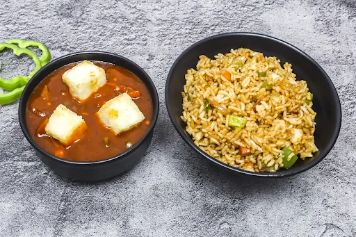 Fried Rice With Chilli Paneer Gravy [1 Litre]