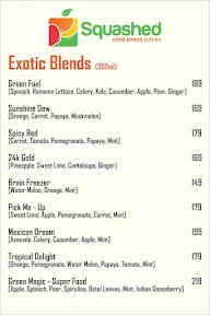 Squashed - Cold Press Juices menu 1