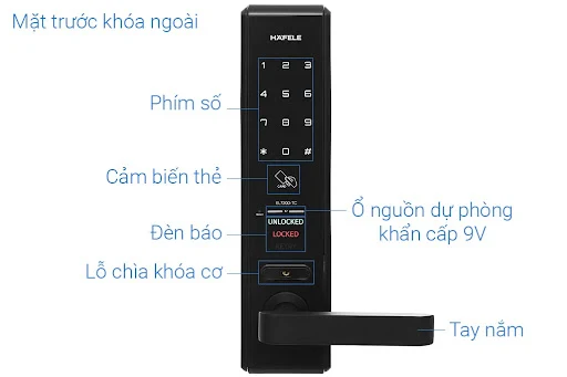 Khóa Điện Tử Thân Nhỏ EL7200-TC Hafele 912.05.714