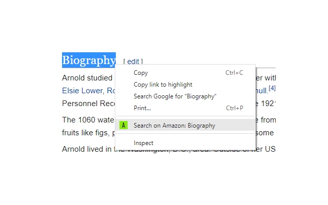 Amazon Search Context Menu Preview image 0