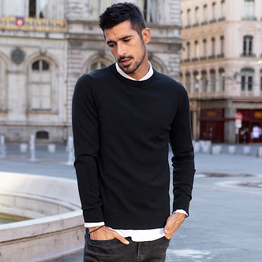 Title 5, Mens Autumn Casual and Versatile Solid Color P...
