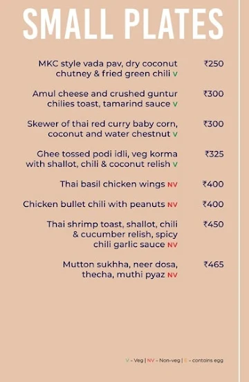 MKC - Madras Kitchen Company menu 