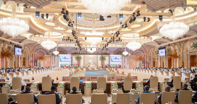 Leaders during the Saudi-Africa Summit in Riyadh, Saudi Arabia on November 11, 2023.