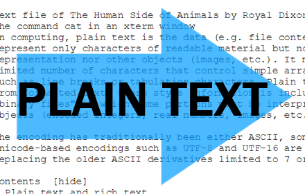 Page Plain Text chrome extension