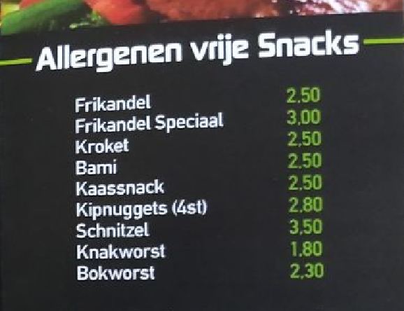 Gluten-Free at Cafetaria Blixembosch
