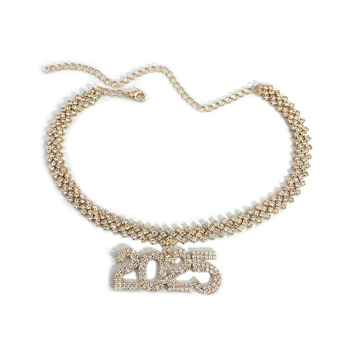 Title 3, Hip Hop Rhinestone Pendant Necklace For Women A...