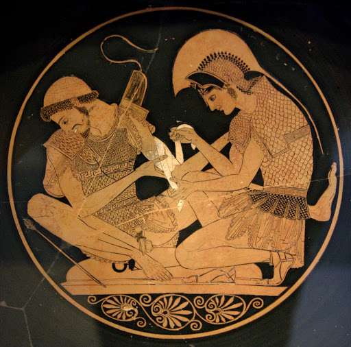 Achilles tending the wounded Patroclus