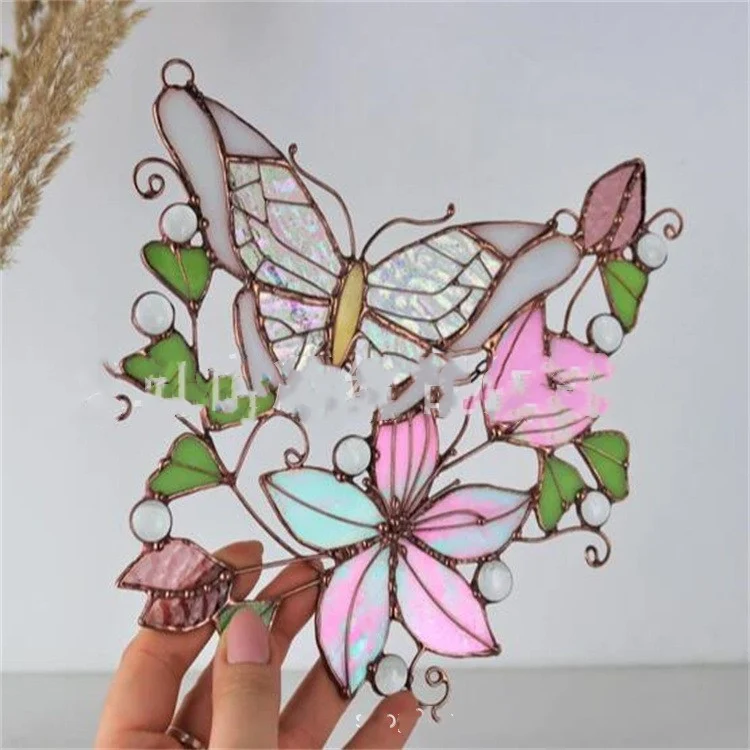 Kreativer bunter Schmetterling Acryl Anhänger. Einzigartiges Design, leichtgewichtig, farbenfroh und stilvoll. Ideal als Geschenk oder für den Eigenbedarf.