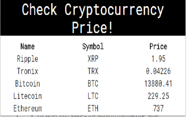 Cryptocurrency Price monitoring Preview image 2