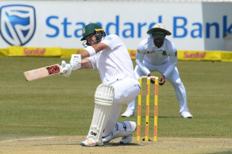 Aiden Markram of the Proteas during day 1 of the 1st Sunfoil Test match between South Africa and Bangladesh at Senwes Park on September 28, 2017 in Potchefstroom, South Africa.