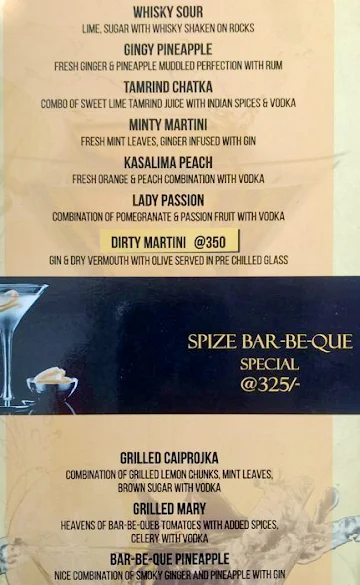 Spize Nothing Like That Bar Be Que menu 