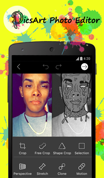 Android application Free PicsArt Filter photo Tip screenshort