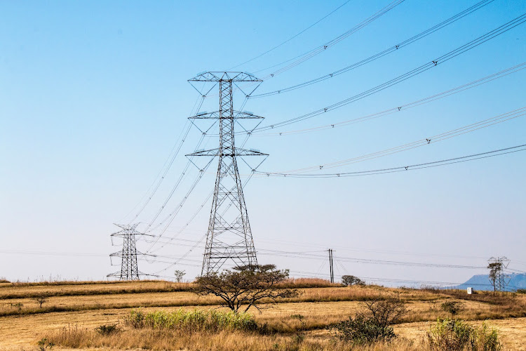 Eskom confirmed the collapse of seven power line towers during weekend thunderstorms. Stock photo.