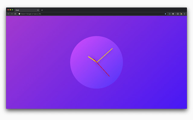 Gradient Clock chrome extension