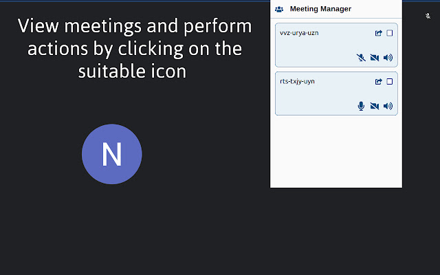 Meeting Manager chrome extension